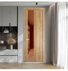 19 NE.O Дуб Карамель вставка Коричневая нуга лак кромка Вайт ProfilDoors Orange
