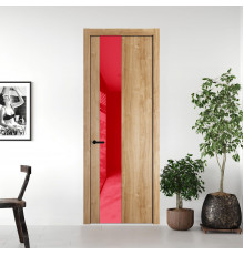 19 NE.O Дуб Карамель вставка Красный лак кромка Черный ProfilDoors Orange