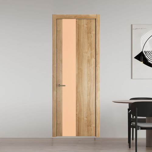 19 NE.O Дуб Карамель вставка Монохром бежевый кромка Шампань ProfilDoors Orange
