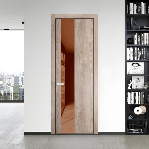 19 NE.O Дуб Сонома вставка Коричневая нуга лак кромка Черный муар ProfilDoors Orange