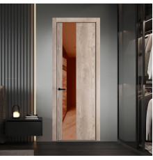19 NE.O Дуб Сонома вставка Коричневая нуга лак кромка Черный ProfilDoors Orange