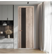 19 NE.O Дуб Сонома вставка Монохром графит кромка Медь ProfilDoors Orange