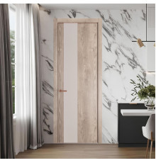 19 NE.O Дуб Сонома вставка Монохром светло-серый кромка Медь ProfilDoors Orange