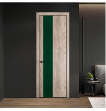 19 NE.O Дуб Сонома вставка Монохром темно-зеленый кромка Черный ProfilDoors Orange