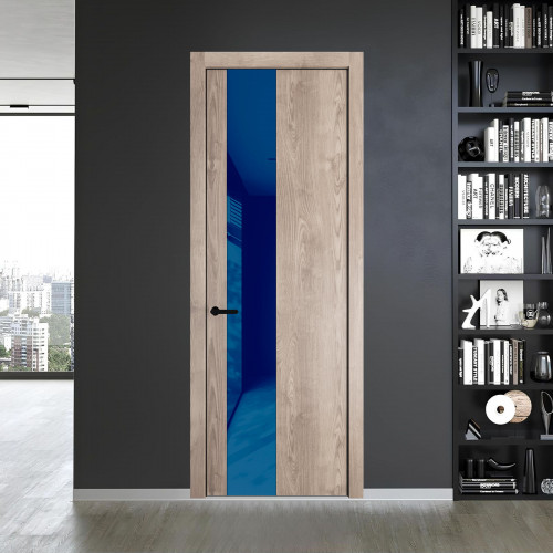 19 NE.O Дуб Сонома вставка Синий лак кромка Черный ProfilDoors Orange