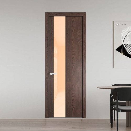 19 NE.O Дуб Тобакко вставка Бежевый лак кромка Черный муар ProfilDoors Orange