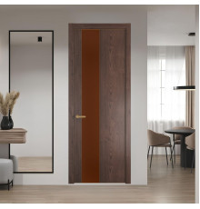 19 NE.O Дуб Тобакко вставка Монохром коричневая нуга кромка Золото ProfilDoors Orange