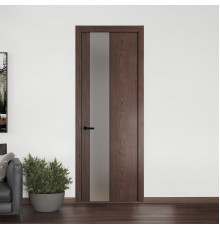 19 NE.O Дуб Тобакко вставка Монохром серебро кромка Черный ProfilDoors Orange