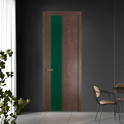 19 NE.O Дуб Тобакко вставка Монохром зеленый лес кромка Шампань ProfilDoors Orange