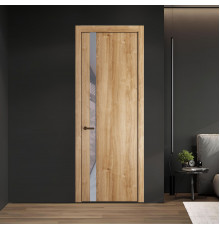 18 NE.O Дуб Карамель вставка Холодный серый лак кромка Деорэ ProfilDoors Orange