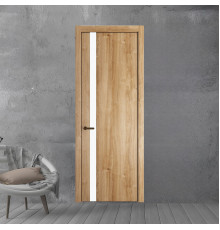 18 NE.O Дуб Карамель вставка Монохром белый кромка Деорэ ProfilDoors Orange