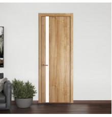 18 NE.O Дуб Карамель вставка Монохром белый кромка Медь ProfilDoors Orange