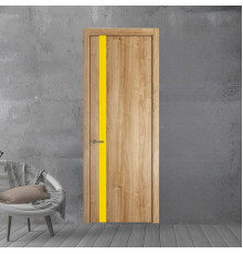 18 NE.O Дуб Карамель вставка Монохром светло-желтый кромка Шампань ProfilDoors Orange