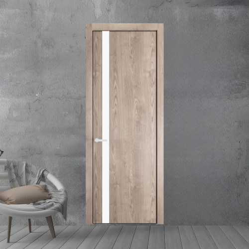 18 NE.O Дуб Сонома вставка Монохром белый кромка Черный муар ProfilDoors Orange