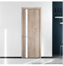 18 NE.O Дуб Сонома вставка Монохром белый кромка Никель ProfilDoors Orange