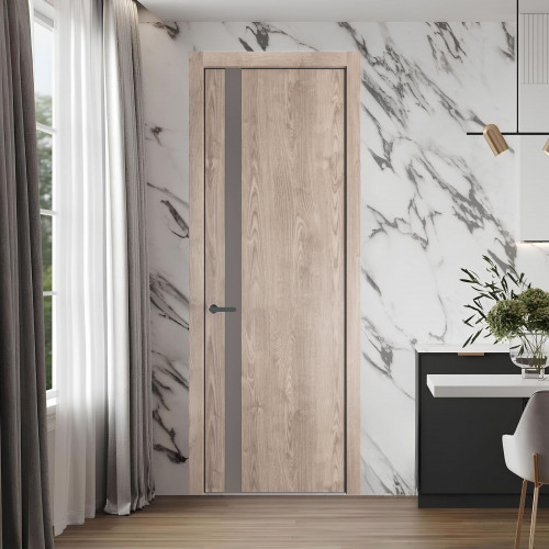 18 NE.O Дуб Сонома вставка Монохром холодный серый кромка Серая ночь ProfilDoors Orange