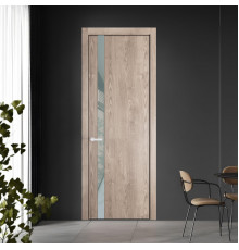 18 NE.O Дуб Сонома вставка Теплый серый лак кромка Черный муар ProfilDoors Orange