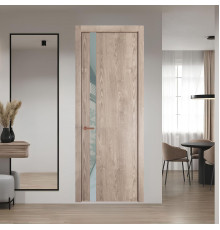 18 NE.O Дуб Сонома вставка Теплый серый лак кромка Медь ProfilDoors Orange