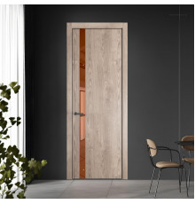 18 NE.O Дуб Сонома вставка Зеркало бронзовое кромка Серая ночь ProfilDoors Orange
