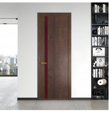 18 NE.O Дуб Тобакко вставка Монохром бордовый кромка Бронза ProfilDoors Orange