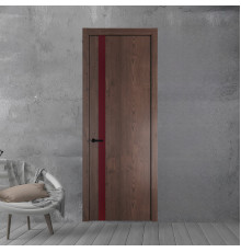 18 NE.O Дуб Тобакко вставка Монохром бордовый кромка Черный ProfilDoors Orange