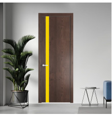 18 NE.O Дуб Тобакко вставка Монохром светло-желтый кромка Вайт ProfilDoors Orange