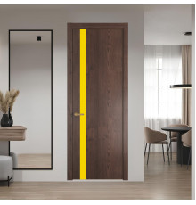 18 NE.O Дуб Тобакко вставка Монохром светло-желтый кромка Золото ProfilDoors Orange