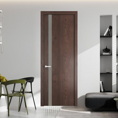 18 NE.O Дуб Тобакко вставка Монохром темно-серый кромка Черный муар ProfilDoors Orange