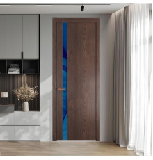 18 NE.O Дуб Тобакко вставка Синий лак кромка Медь ProfilDoors Orange