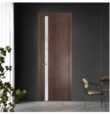 18 NE.O Дуб Тобакко вставка Светло-серый лак кромка Медь ProfilDoors Orange