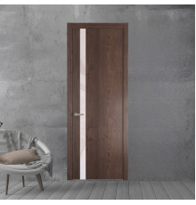 18 NE.O Дуб Тобакко вставка Светло-серый лак кромка Никель ProfilDoors Orange