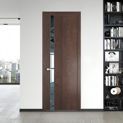 18 NE.O Дуб Тобакко вставка Зеркало кромка Вайт ProfilDoors Orange