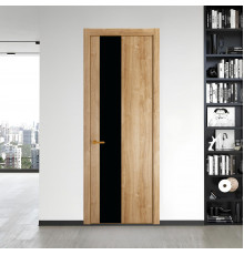 19 NE.O Дуб Карамель вставка Монохром черный кромка Бронза ProfilDoors Orange