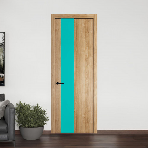 19 NE.O Дуб Карамель вставка Монохром мята кромка Черный ProfilDoors Orange