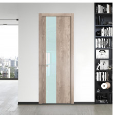 19 NE.O Дуб Сонома вставка Белый лак кромка Никель ProfilDoors Orange