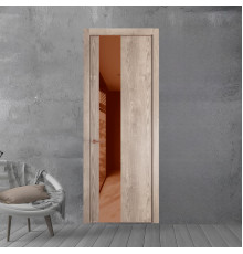 19 NE.O Дуб Сонома вставка Коричневая нуга лак кромка Медь ProfilDoors Orange