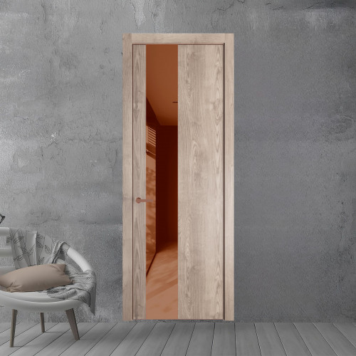 19 NE.O Дуб Сонома вставка Коричневая нуга лак кромка Медь ProfilDoors Orange