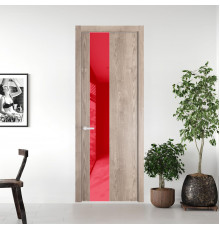 19 NE.O Дуб Сонома вставка Красный лак кромка Вайт ProfilDoors Orange