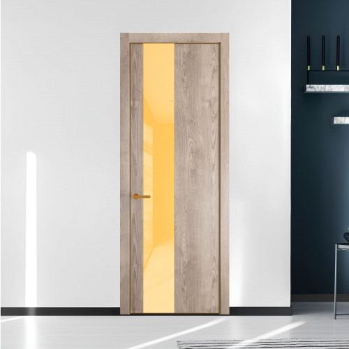19 NE.O Дуб Сонома вставка Кремовый лак кромка Бронза ProfilDoors Orange