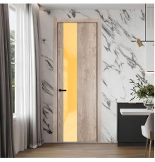 19 NE.O Дуб Сонома вставка Кремовый лак кромка Черный ProfilDoors Orange