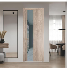 19 NE.O Дуб Сонома вставка Темно-серый лак кромка Золото ProfilDoors Orange