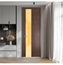 19 NE.O Дуб Тобакко вставка Кремовый лак кромка Серебро ProfilDoors Orange