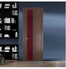 19 NE.O Дуб Тобакко вставка Монохром бордовый кромка Никель ProfilDoors Orange