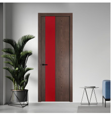 19 NE.O Дуб Тобакко вставка Монохром красный кромка Черный ProfilDoors Orange