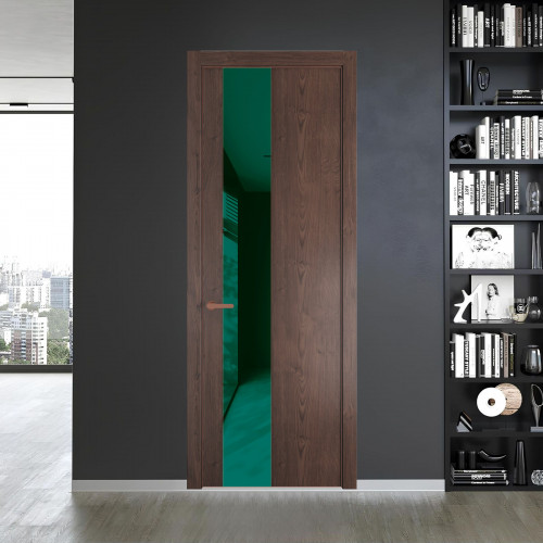 19 NE.O Дуб Тобакко вставка Зеленый лес лак кромка Медь ProfilDoors Orange