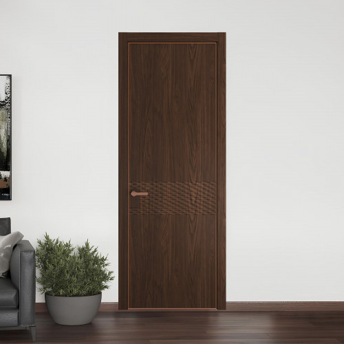 54 NE.O Орех Шоколад вставка Глухая кромка Медь ProfilDoors Orange