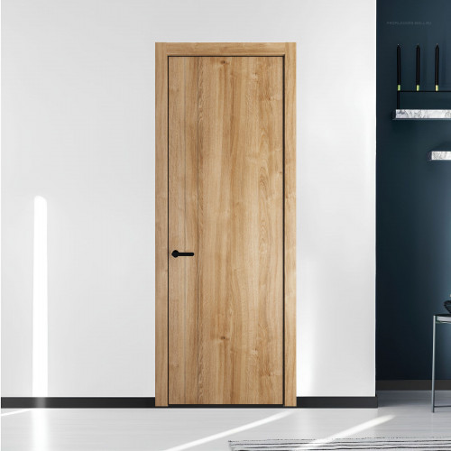 12 NE.O Дуб Карамель молдинг Черный кромка Черный ProfilDoors Orange