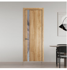 18 NE.O Дуб Карамель вставка Холодный серый лак кромка Серая ночь ProfilDoors Orange