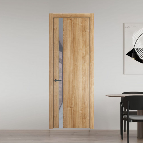 18 NE.O Дуб Карамель вставка Холодный серый лак кромка Серая ночь ProfilDoors Orange