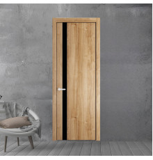 18 NE.O Дуб Карамель вставка Монохром черный кромка Черный муар ProfilDoors Orange
